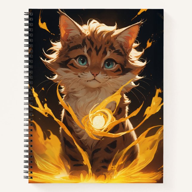 Cuaderno Familiar de incendio de gato de tigre místico (Anverso)