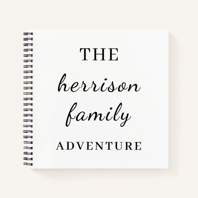 Cuaderno Family Adventures Modern Minimal Design (Anverso)