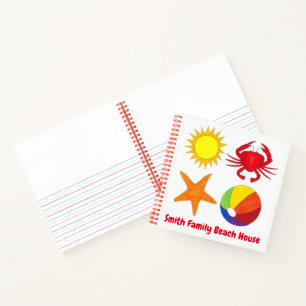 Cuaderno Family Beach House Cracovia Starfish Beachball Sun