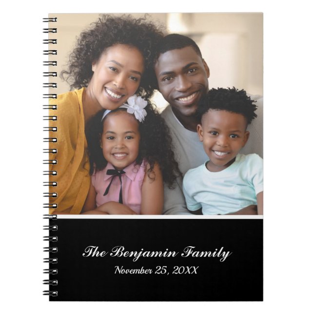 Cuaderno Family Name Photo Picture Personalize  (Frente)