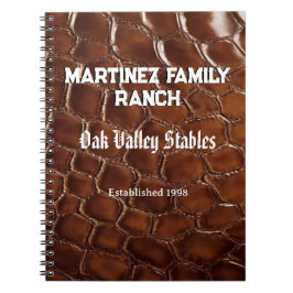Cuaderno Family Ranch Faux Crocodile Leather