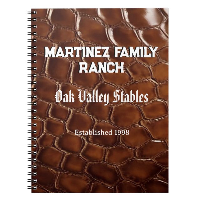 Cuaderno Family Ranch Faux Crocodile Leather (Frente)