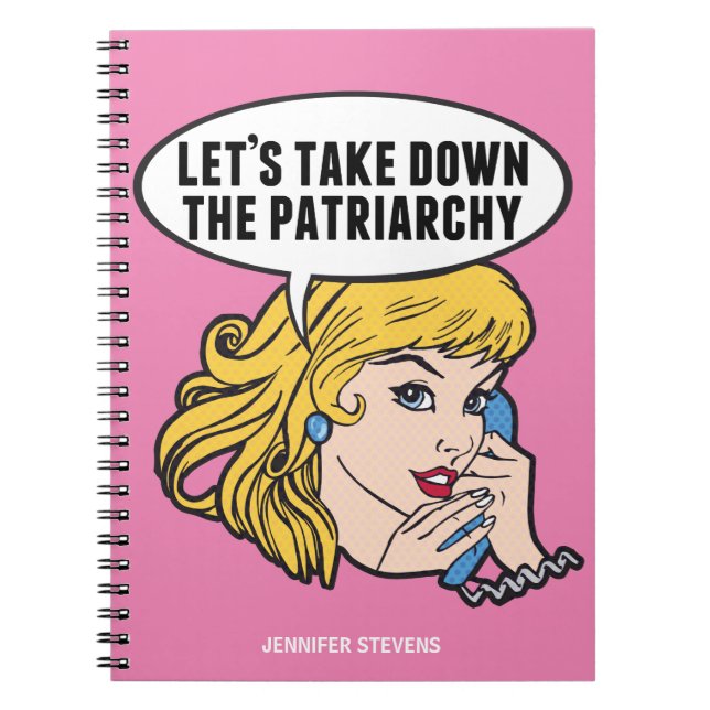 Cuaderno Famosa artista pop feminista anti Personalizado pa (Frente)