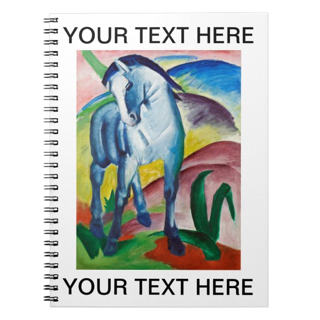 Cuaderno Famoso caballo azul pintado por Franz Marc persona (Frente)