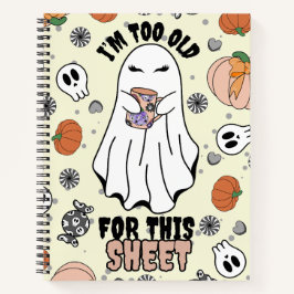 Cuaderno Famoso fantasma de Halloween con tazón de café - N