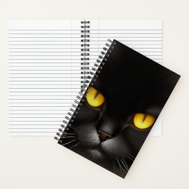 Cuaderno Famoso Gato Gato Gatito Gatito Negro Y Furioso (Interior)