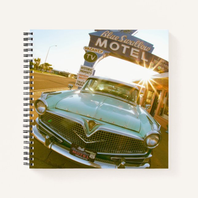 Cuaderno Famoso motel Blue Swallow en la Ruta 66 (Anverso)