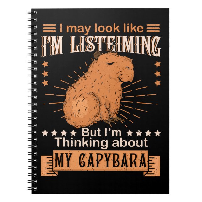 Cuaderno Famoso regalo capibara Mujeres niños Capybara (Frente)