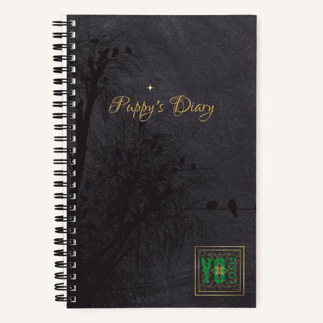 Cuaderno Fanático del logo YO LUSH Black Puppy Diary (Anverso)