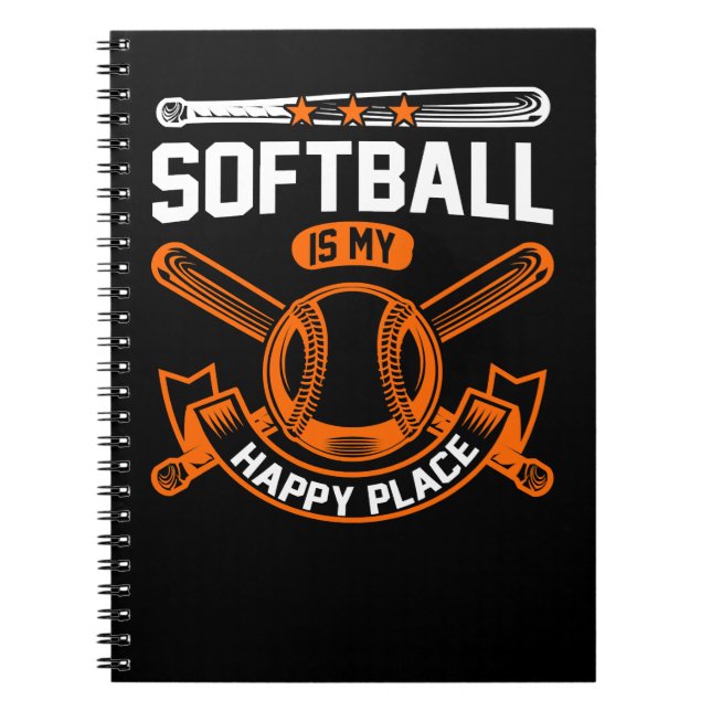 Cuaderno Fanático jugador de Softball entrenador Funny Cita (Frente)