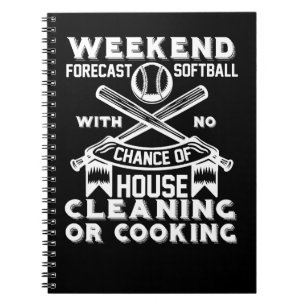 Cuaderno Fanático jugador de softball entrenador Funny Cita