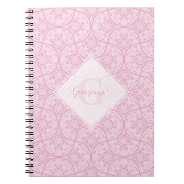 Cuaderno Fanáticos Monogramados De Arte Deco Preppy En Mand (Frente)
