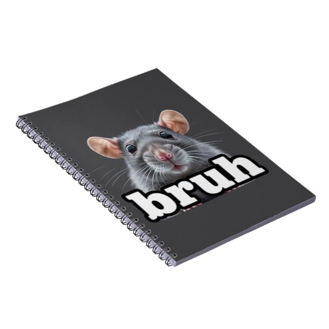 Cuaderno Fancy Rat Rodent Owner Meme Bruh Pet Rat Lover  (Lado Derecho)
