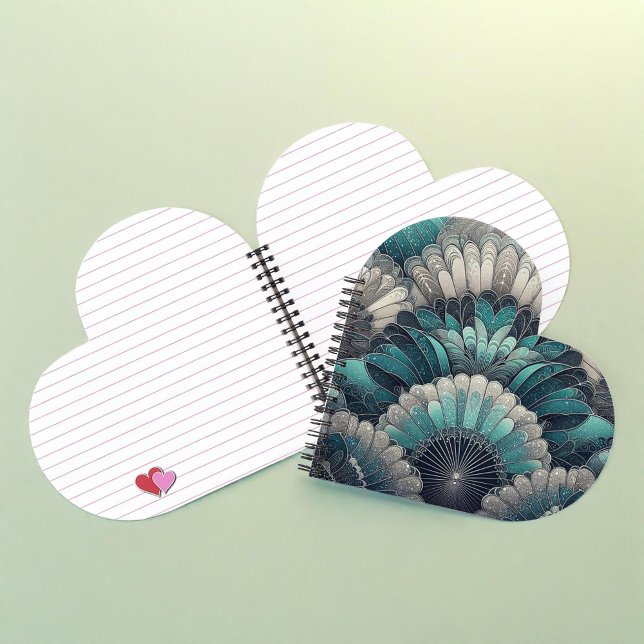 Cuaderno Fans de Art Nouveau Blue and Silver (Subido por el creador)