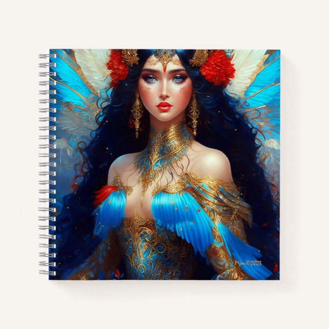 Cuaderno Fantasía Agua Azul Hada Sirena (Anverso)