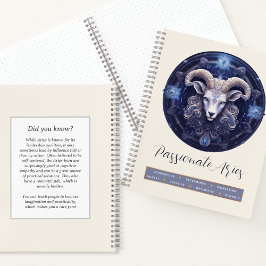 Cuaderno Fantasía celeste Ram Zodiac Símbolo Aries Cumpleañ