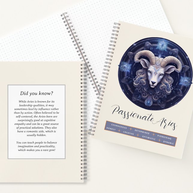 Cuaderno Fantasía celeste Ram Zodiac Símbolo Aries Cumpleañ (Subido por el creador)