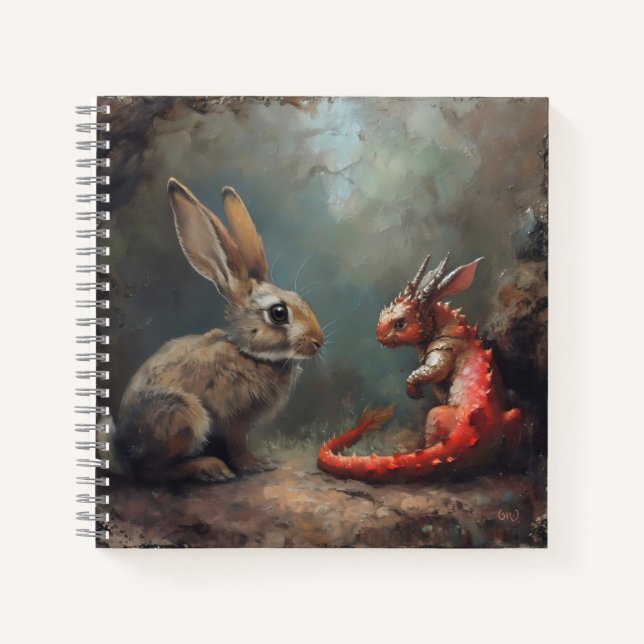 Cuaderno Fantasía de Dragón y Conejo (Anverso)