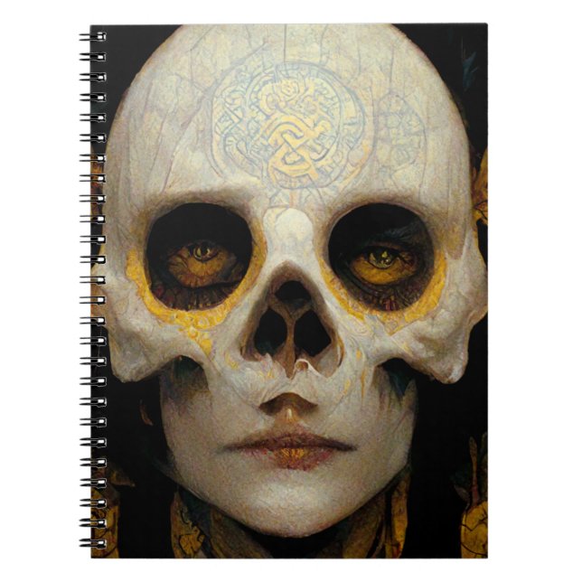 Cuaderno Fantasía de Máscara de Muerte Arte de Ciencia Ficc (Frente)