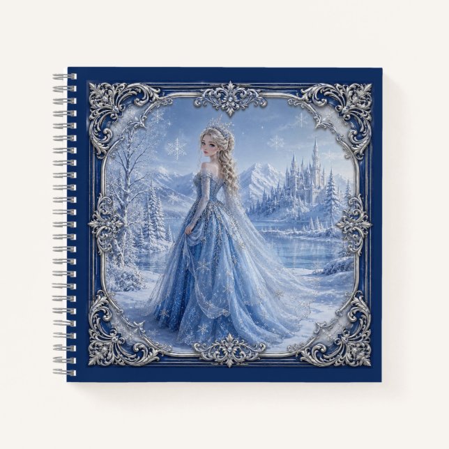 Cuaderno Fantasia de Princesa Azul Real (Anverso)