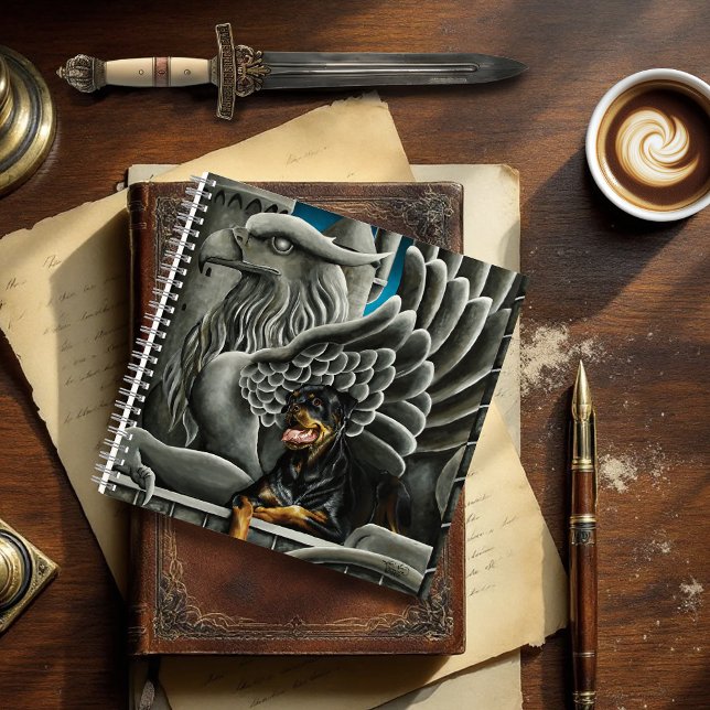 Cuaderno Fantasía de Rottweiler Dog Gargoyle (Subido por el creador)
