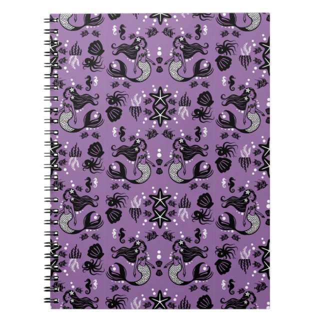 Cuaderno Fantasía de Sirena Morada (Frente)