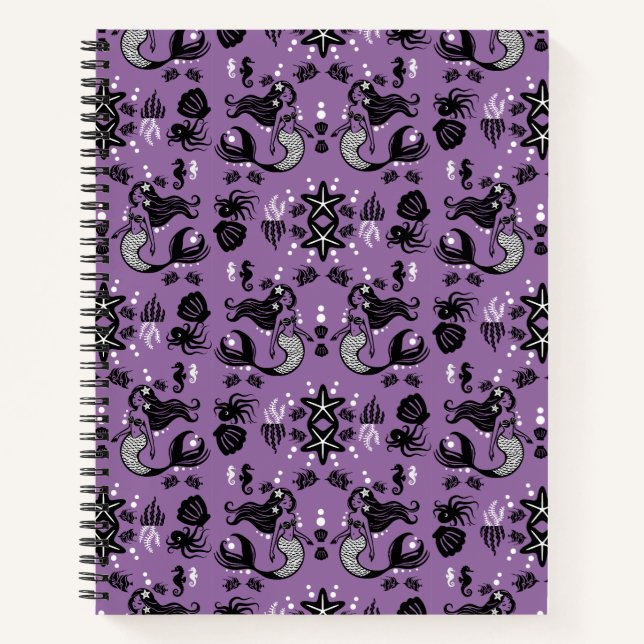 Cuaderno Fantasía de Sirena Morada (Anverso)