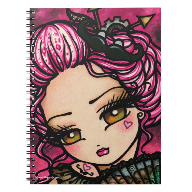 Cuaderno Fantasía del chica de la tarjeta del día de San (Frente)