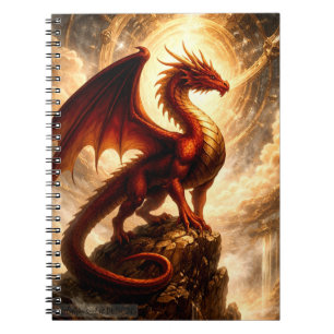 Cuaderno Fantasía del Dragón Guardián de Fuego Celestial