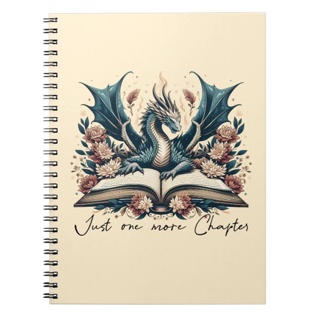 Cuaderno Fantasía floral Libro Dragón (Frente)