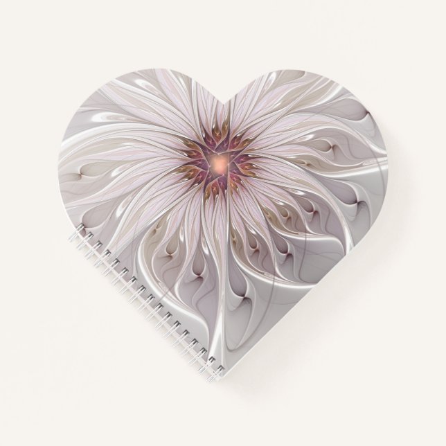 Cuaderno Fantasía floral, resumen Flor pastel moderna (Anverso)