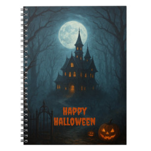 Cuaderno Fantasía gótica Castillo de Hauned y luz de luna