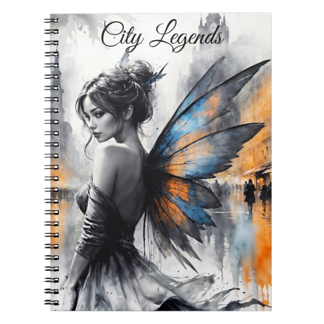 Cuaderno Fantasía hadas urbanas elegante belleza luces de e (Frente)