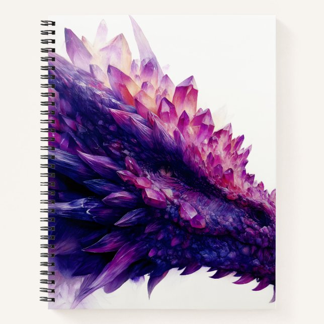 Cuaderno Fantasía Mística Ametista Crystal Dragon Bestia (Anverso)