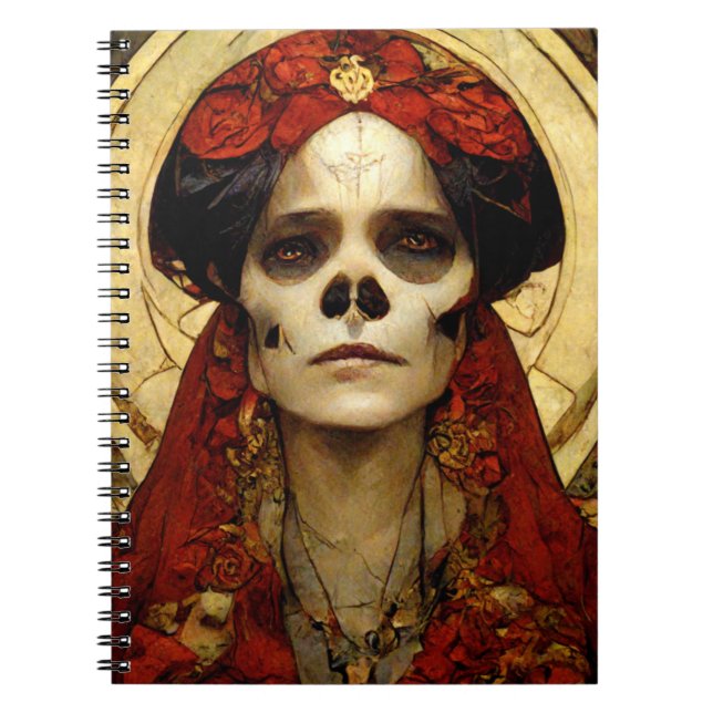 Cuaderno Fantasía oscura Cráneo gótico Mujer 3 (Frente)