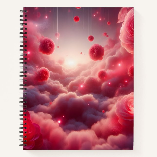 Cuaderno Fantasía Romántica Soñadora Rosas Amor (Anverso)