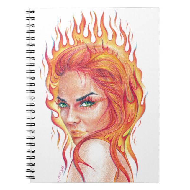 Cuaderno Fantasía surrealista Retrato arte de dibujo (Frente)