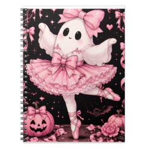 Cuaderno Fantasma Bailarina Coquette de Halloween con Lazo 