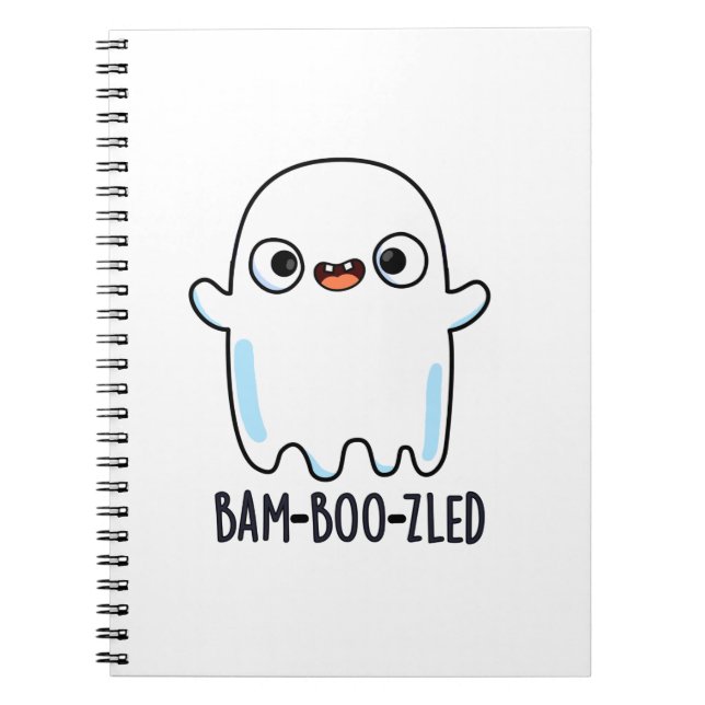 Cuaderno Fantasma confundido divertido de Halloween con jue (Frente)
