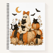 Fantasma Cute Espeluznante de Halloween con Gatos