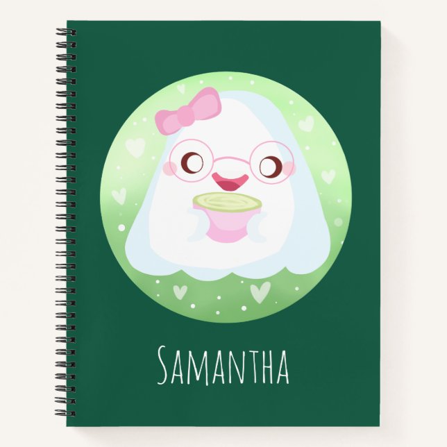 Cuaderno Fantasma de Cute Matcha Latte (Anverso)