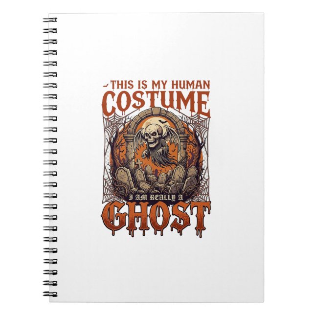 Cuaderno Fantasma de disfraz humano Esqueleto Cementerio Lu (Frente)