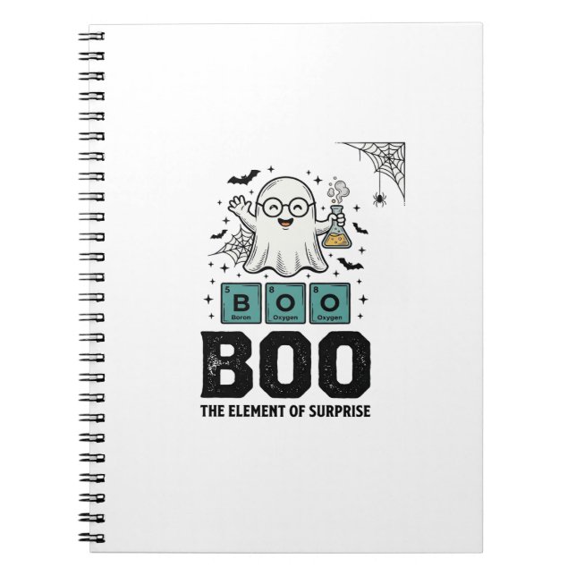 Cuaderno Fantasma de Halloween Ciencia Divertida Vintage_1 (Frente)