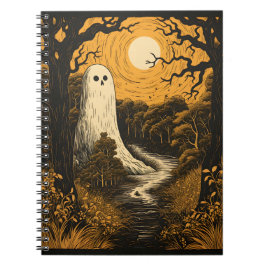 Cuaderno Fantasma De Halloween En El Bosque, Espectacular F
