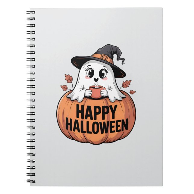Cuaderno Fantasma de la cafetería de Halloween (Frente)
