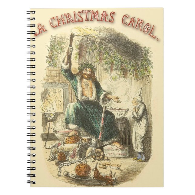 Cuaderno Fantasma de la Navidad Presente Victoriano Scrooge (Frente)