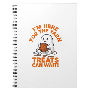 Cuaderno Fantasma Divertido de Tejer Diseño de Grabado Anti