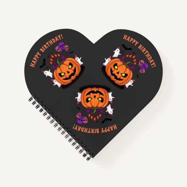 Cuaderno Fantasma Halloween B-day Tartas de calabaza y fant (Anverso)