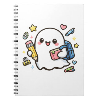 Cuaderno Fantasma Kawaii Cute de la Escuela con Mochila