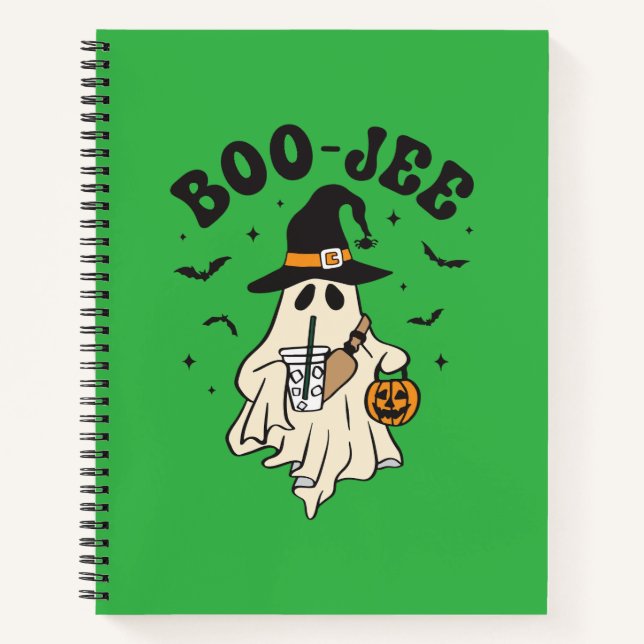Cuaderno Fantasma lindo boo con café con hielo (Anverso)